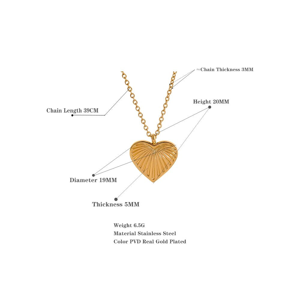 Silver Ridge Heart Necklace